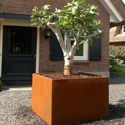 Stahlspannen-verrostete großer Pflanzer-Kasten Garten Corten, Stahl für Bauernhaus verwitternd