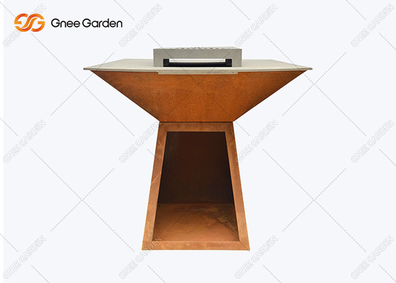 Fertigen Sie grill-Feuer-Pit Grill Corten Steel Iron-Feuer Pit Bbq Brazier Corten Stahlbesonders an