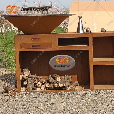 Einzigartige Grill-Holzkohle grillt Stahlgrill-Grill Corten für Küche im Freien