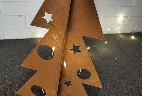 Laser schnitt Weihnachtsdekorations-Handwerks-Metallweihnachtsbaum-Dekor-Garten-Verzierungen