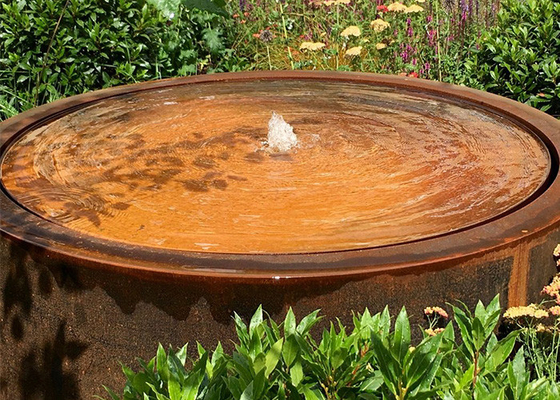 Moderner Entwurfs-Innengarten im Freien Art Corten Steel Water Fountains mit Pumpen