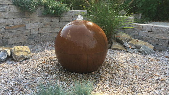 Kundengebundene Stahlwasser-Eigenschaft Garten-Dekorations-Wasserfall Corten