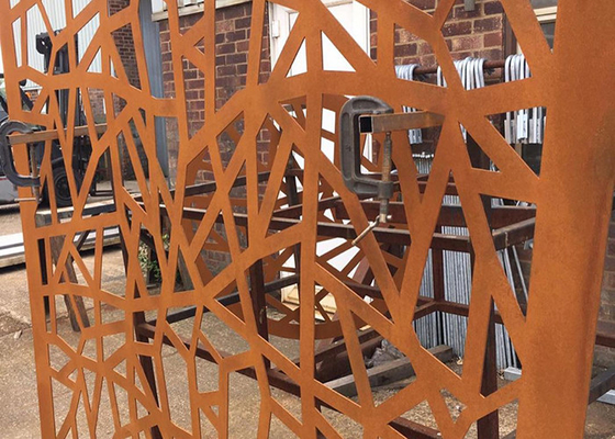 Dekorativer Laser der Stärke-3mm schnitt Schirm Corten, das Stahlgarten SGS täfelt