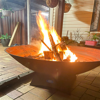 Wintergarten asphaltieren Feuer Pit Round Corten Fire Pit 400*400*600mm
