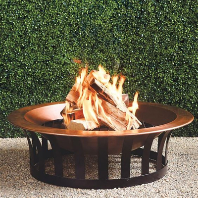 Soem-Runde, die Stahlpatio-Feuer Pit Wooden Firepits 62*62*64cm verwittert