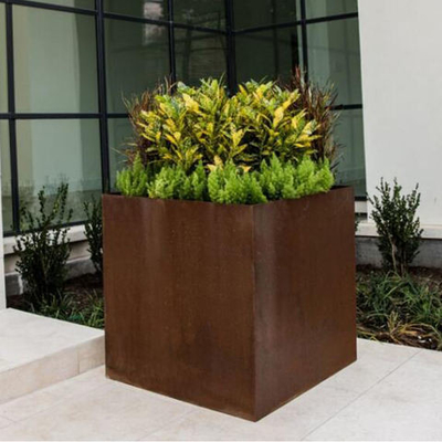 WÜRFEL-Pflanzer-Laser SGS TUV Corten schnitt Stahlrusty steel planters-Abnutzungsbeweis