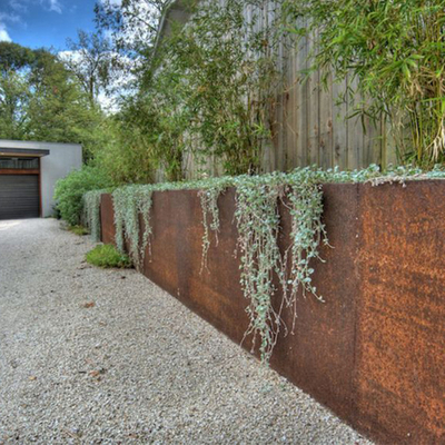 Kundenspezifischer Laser schnitt große Stahlpflanzer Corten im Freien 0.8mm 1.2mm dick