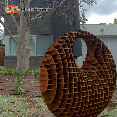 Stahlskulptur große 5.0-8.0mm Bronzeskulptur-moderne Zusammenfassung im Freien Corten