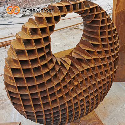 Stahlskulptur große 5.0-8.0mm Bronzeskulptur-moderne Zusammenfassung im Freien Corten