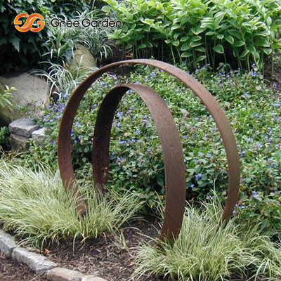 Große 175cm moderne Stahlskulptur-Grafik Corten im Freien mit glatten Kurven