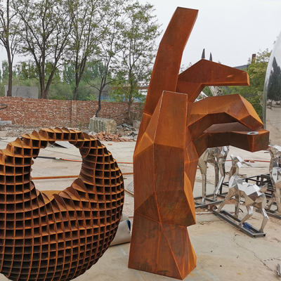 175cm Rusty Metal Garden Ornaments Corten Stahlskulptur für Park-Dekoration