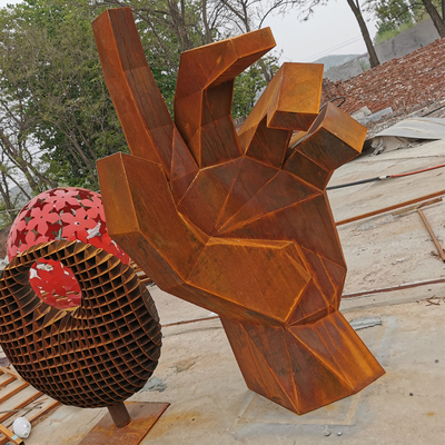 175cm Rusty Metal Garden Ornaments Corten Stahlskulptur für Park-Dekoration