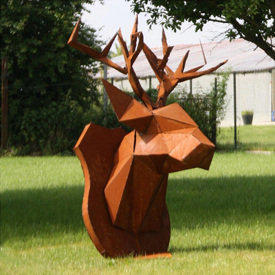 Moderne Corten Bronzestatuen SGS TUV im Freien bronzieren Yard-Statuen 175cm