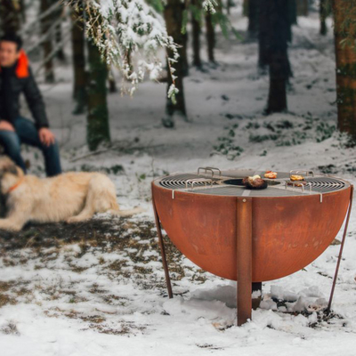 FEUER-Pit Bbq Ring Bbq Fire-Grube Durchmessers 1000mm klassische Corten Stahlnicht rostend