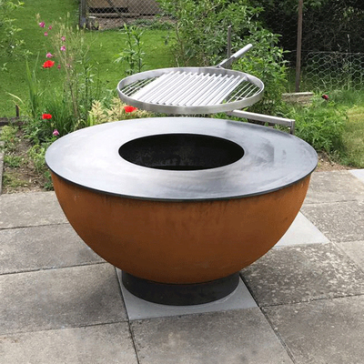 Verrosten der beständige rauchlose hölzerne brennende vor verwitterte Firepit-Grill-Messingarbeiter