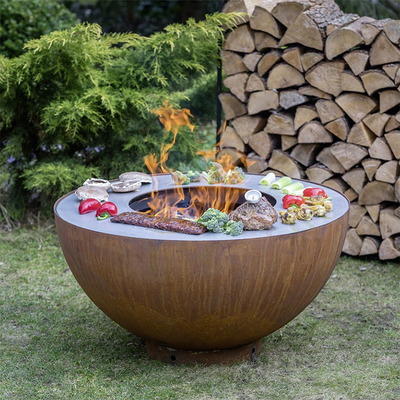 Verrosten der beständige rauchlose hölzerne brennende vor verwitterte Firepit-Grill-Messingarbeiter