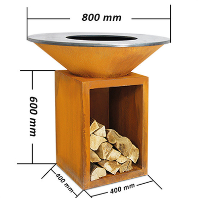 GRILL-Grill-Garten-Grill-Holzkohlen-Grill-hohe Haltbarkeit Kundenbezogenheit Corten Stahl