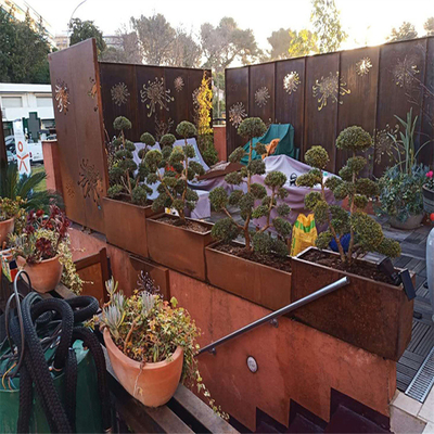 Balkon-Dekor Corten-Stahl-Laser schnitt Platten asphaltieren Privatleben-Schirme Prerusted