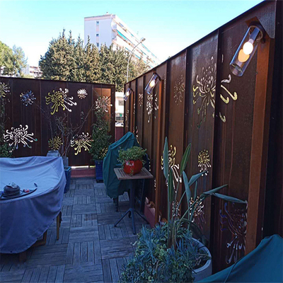 Balkon-Dekor Corten-Stahl-Laser schnitt Platten asphaltieren Privatleben-Schirme Prerusted