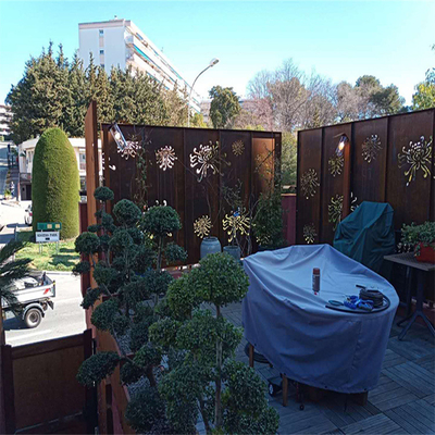 Balkon-Dekor Corten-Stahl-Laser schnitt Platten asphaltieren Privatleben-Schirme Prerusted