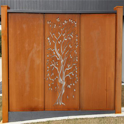 GARTEN-Schirm-Zaun Rechteck-Dekorations-Metallgarten-Produkte Corten Stahl