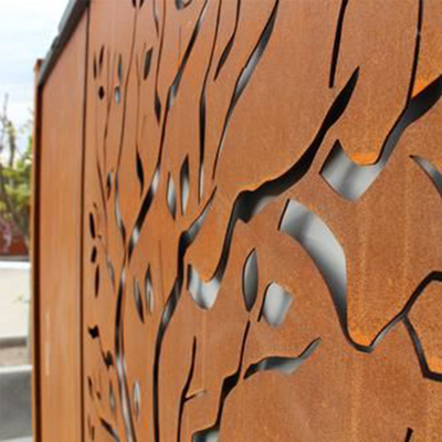 GARTEN-Schirm-Zaun Rechteck-Dekorations-Metallgarten-Produkte Corten Stahl