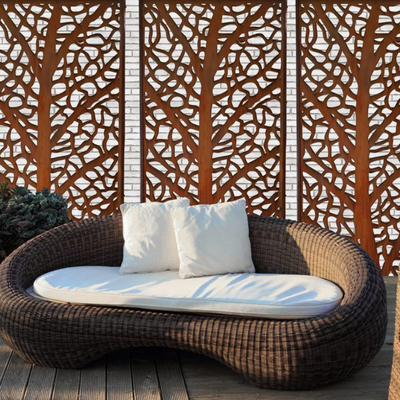 Hoher Haltbarkeits-Art Design Corten Steel Privacy-Schirm täfelt für im Freien