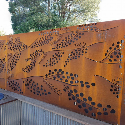 Corten-Stahl-Siebplatten, rostiges dekoratives Metall, Gartenprodukte, OEM und ODM