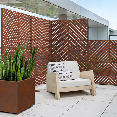 Kundengerechte garten-Schirm-Trennwand Prerusted Corten Stahl