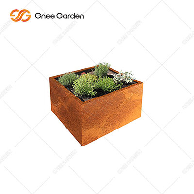 Kundengerechte RAL Farben der äußeren Garten Corten quadratischen Pflanzer-Kasten-Stahlgrößen-
