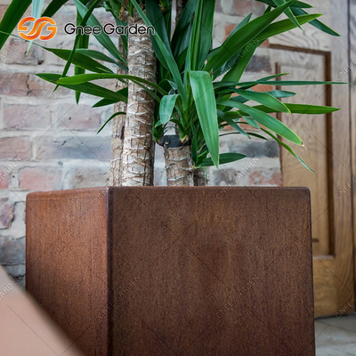 INNENBLUMENKASTEN-im Freien Antialtern Corten Pflanzer SGS TUV Metallstahl
