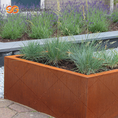 INNENBLUMENKASTEN-im Freien Antialtern Corten Pflanzer SGS TUV Metallstahl
