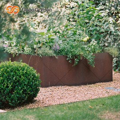 1200*500*600mm Corten Stahlgemüsepflanzer verrosteten Metallpflanzer-Kästen