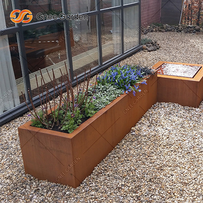 1200*500*600mm Corten Stahlgemüsepflanzer verrosteten Metallpflanzer-Kästen