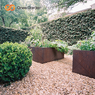 1200*500*600mm Corten Stahlgemüsepflanzer verrosteten Metallpflanzer-Kästen