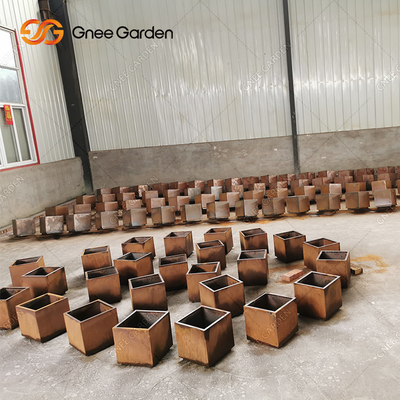 600mm 700mm 1000mm rechteckiges Tin Planter For Tree Planting im Freien