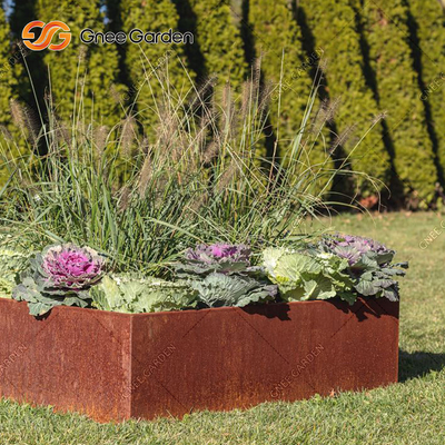 Stahlpflanzer Garten Corten packt rechteckiges ein