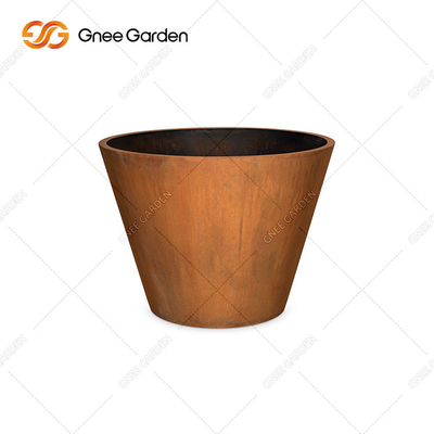 Pflanzer Soem-ODM Metallpackt im Freien, verrosteter Metallpflanzer Corten-Stahl ein