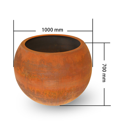 1000mm angehobener Bereich-geformter Metallpflanzer im Freien für Einkaufszentrum