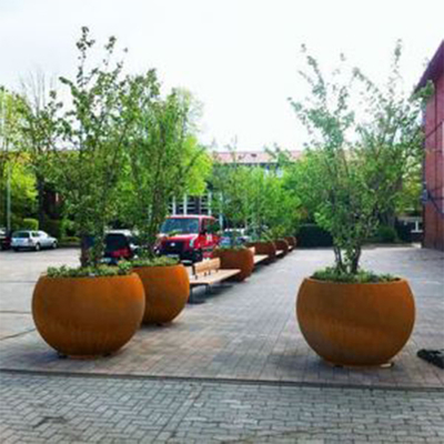 Metallblumen-Töpfe der Stärke-1.5mm-6.0mm großer hoher hoher Stahlpflanzer Corten