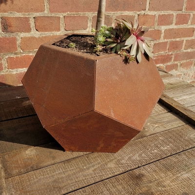 Laser schnitt Stahlpflanzer-Garten-Blumen-Topf Corten im Freien