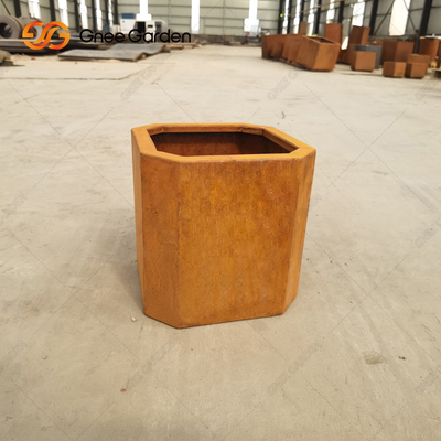 Laser schnitt Metallpolygonale dekorative Blumen-Töpfe im Freien starke 2cm