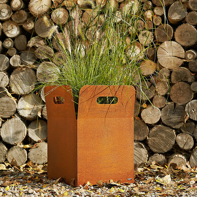 Freies Eisen-verrosten großer Blecheimer-Pflanzer für Gartenarbeitdekorations-Art Inhance im Freien