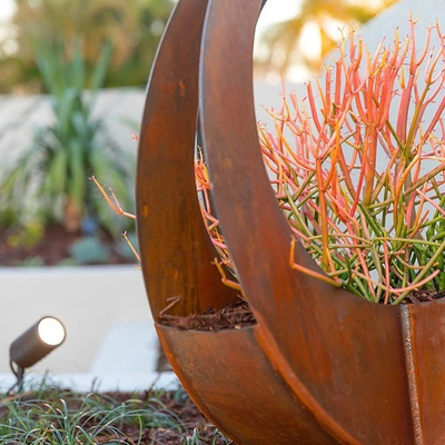 Gnee-Garten große Stahlpflanzer-dekoratives im Freien Corten