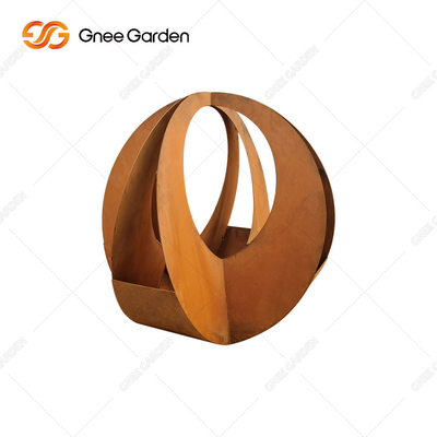 Rusty Red Modern Outdoor Metal-Pflanzer kundengerechte Stahlpflanzer Corten