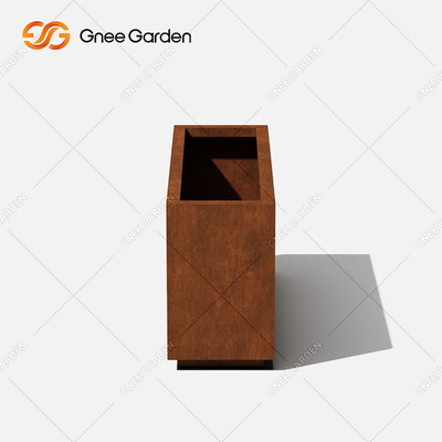 Stahlpflanzer kundenspezifischer Metallstahlblumentopf-moderner Entwurfs-langer Kasten Corten