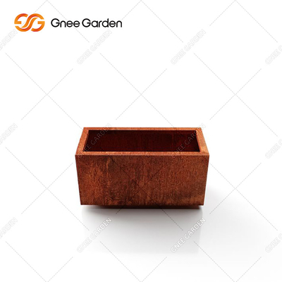 Quadratische Form Kubik-pflanzer-Metallblumen-Topf Corten Stahlfür Garten