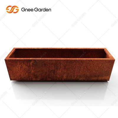 Fester hölzerner zusammengesetzter Stahlpflanzer Bauholz-Metallstand-Blumen-Topf-Halter Corten