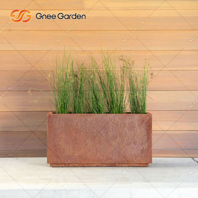 Fester hölzerner zusammengesetzter Stahlpflanzer Bauholz-Metallstand-Blumen-Topf-Halter Corten
