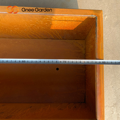 Stahlquadrat Rusty Planter Boxes Weather Resistant Corten für Blume
